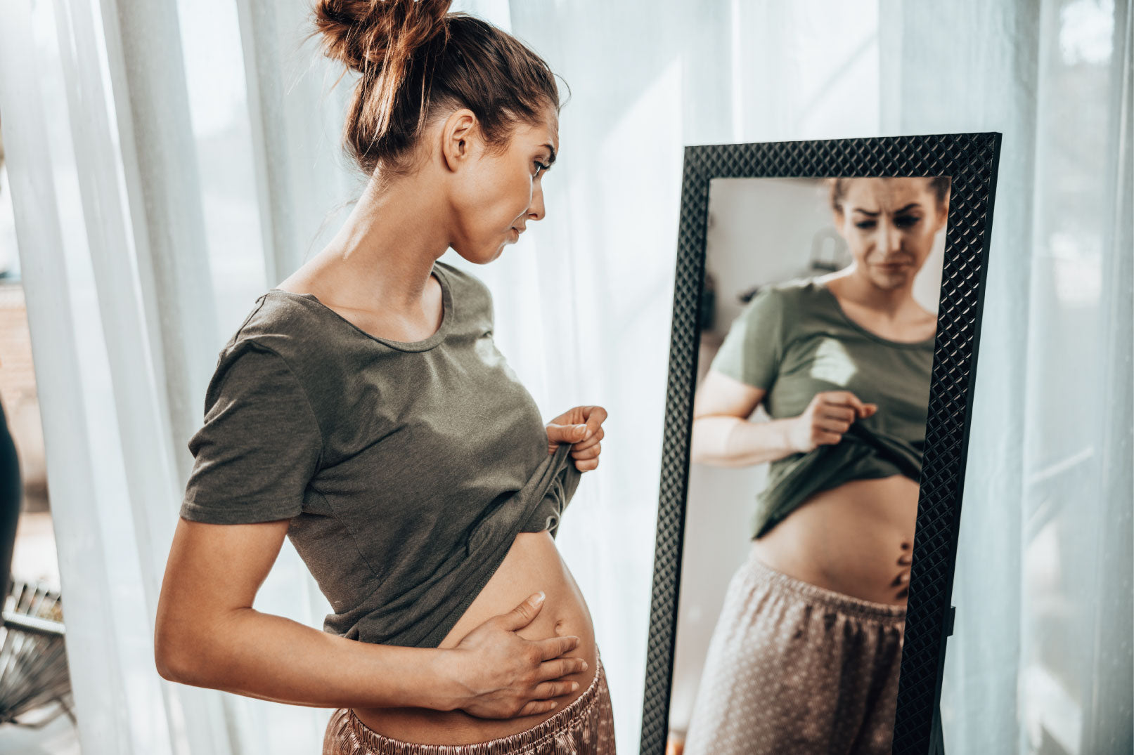 woman gaining weight on her period